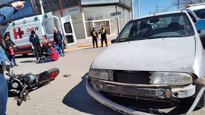 Accidente, calles, choque, Madryn