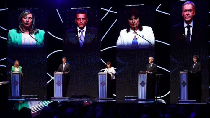 DEBATE PRESIDENCIAL, Javier Milei, Juan Schiaretti, Myriam bregman, Patricia Bullrich, Sergio Massa