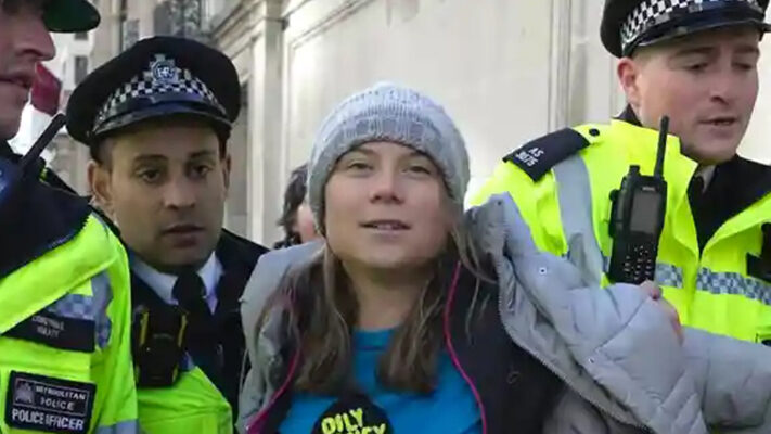 Detienen en Londres a la ecologista Greta Thunberg