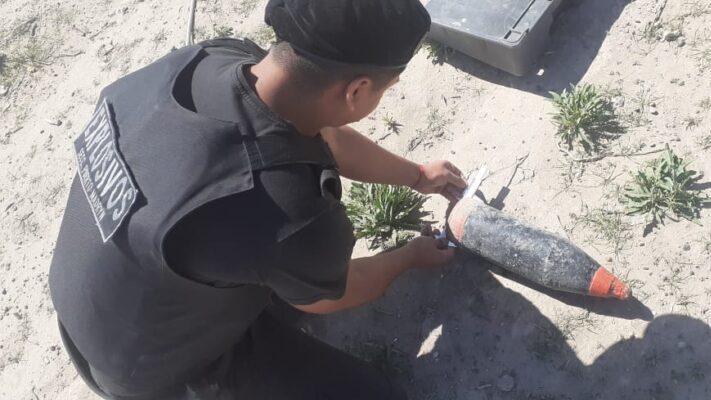 basura, explosivo, Madryn, ruta 4