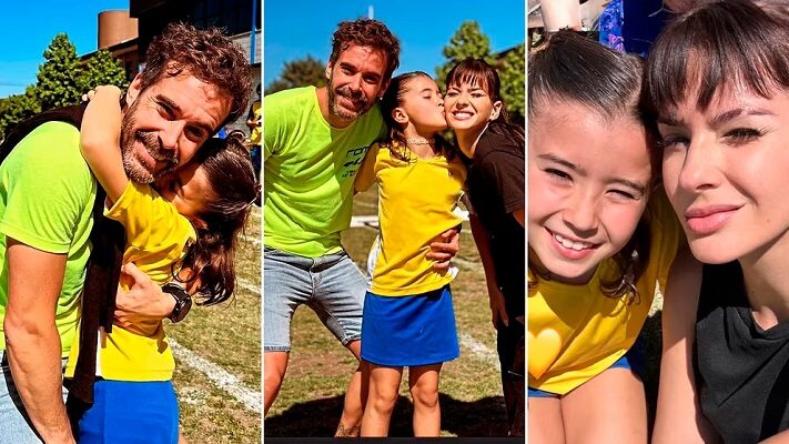 Amor puro: La «China» Suárez y Cabré acompañaron a su hija a una actividad escolar