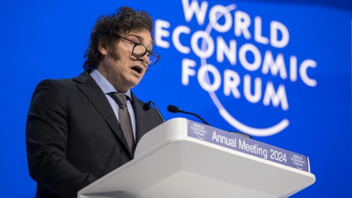 CAPITALISMO, discurso, Estado, FORO DE DAVOS, Javier Milei, mercados, SOCIALISMO