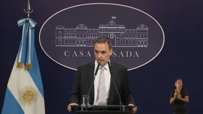 Casa Rosada, conferencia de prensa, Javier Milei, MANUEL ADORNI