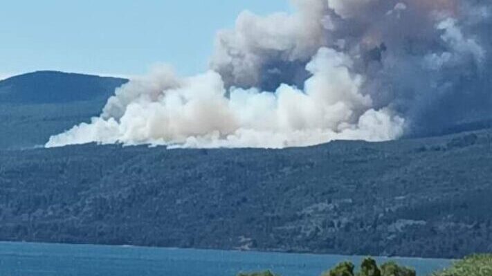 El incendio en Parque Nacional Los Alerces continúa activo