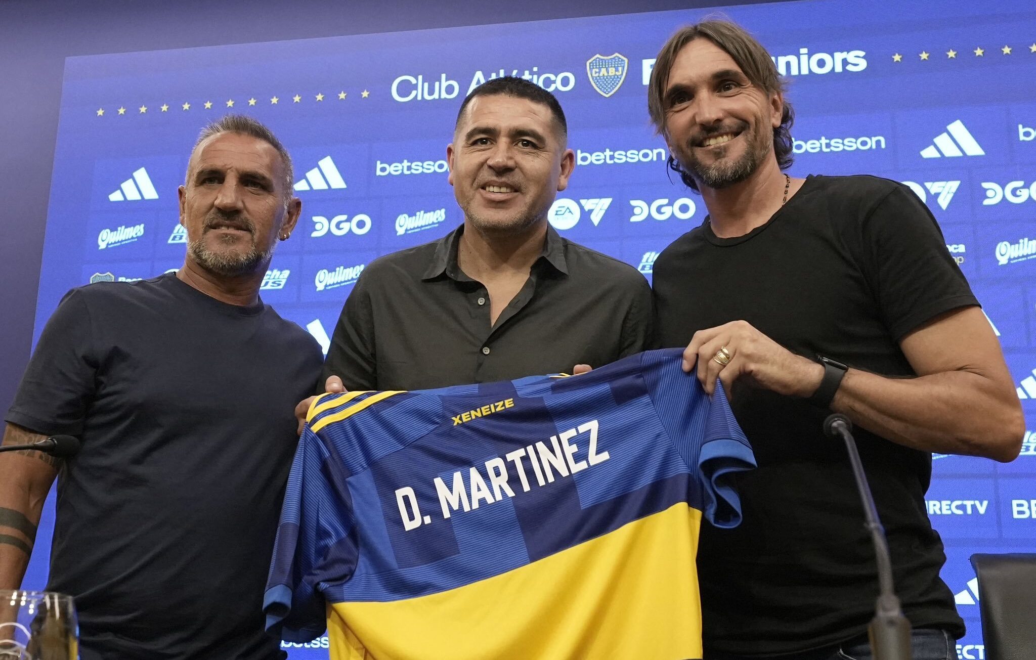 Diego Martínez tuvo su presentación oficial como DT de Boca Juniors