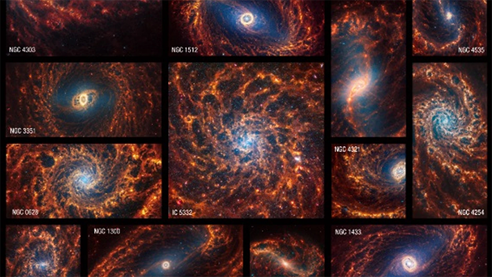 Logran capturar la estructura de 19 galaxias espirales cercanas