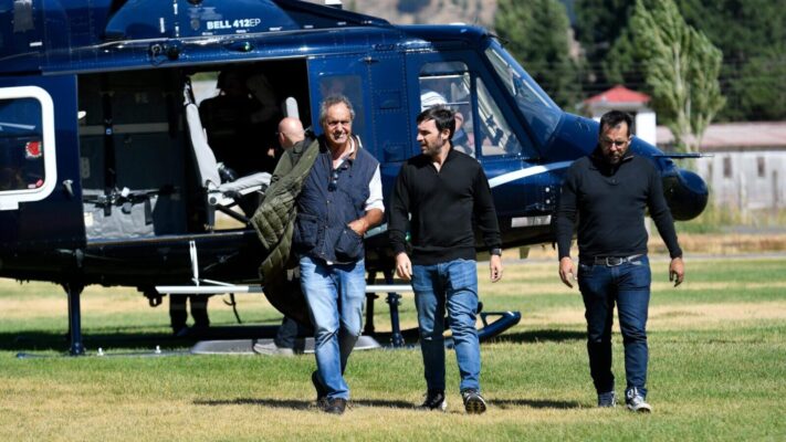 Scioli en Chubut: ratificó el apoyo de Nación para combatir los incendios en la Cordillera