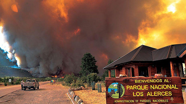 Nación desplegó a las Fuerzas Armadas para contener el incendio en Los Alerces