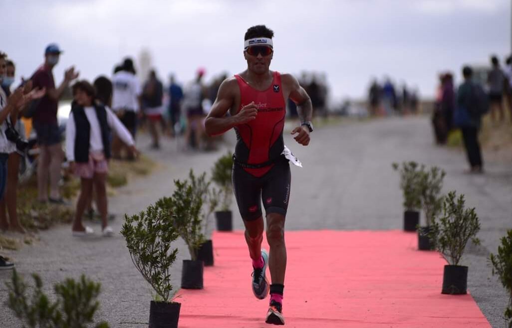 Marcos Hernández, en preparación para el Iron Man de La Paz