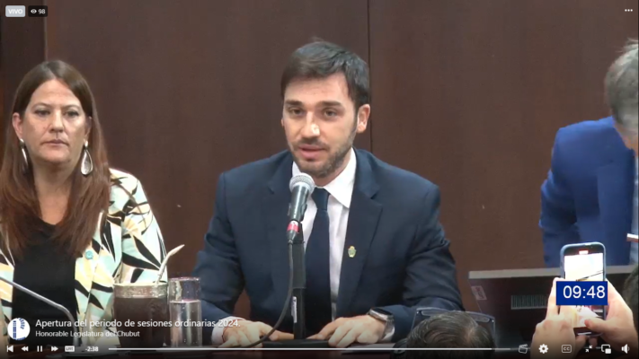 APERTURA DE SESIONES, Ignacio Torres, Legislatura de Chubut
