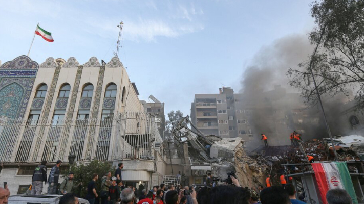 Israel destruyó un anexo de la embajada de Irán en Damasco