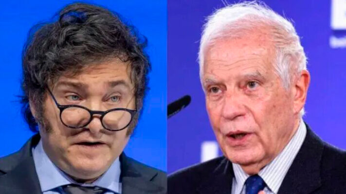 Javier Milei, Pedro Sánchez, unión europea