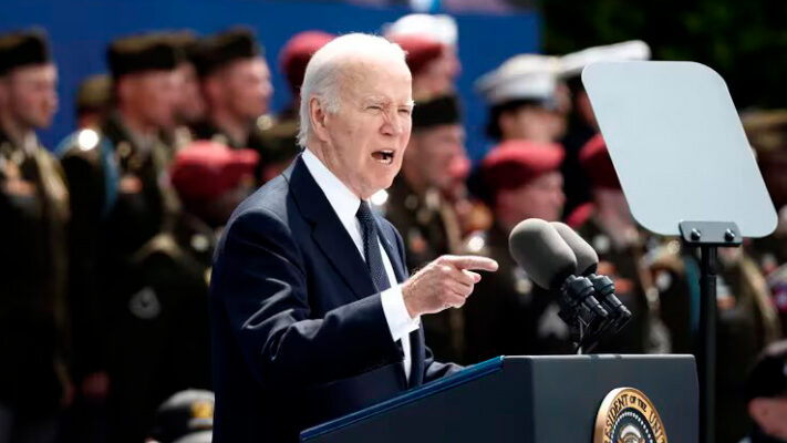 En el aniversario del Día D, Joe Biden dijo que los aliados “no abandonarán” la defensa de Ucrania