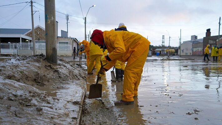 Tras el temporal, en Comodoro destacaron el buen funcionamiento de los desagües