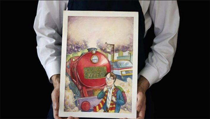 Pagan millones por la acuarela original de Harry Potter