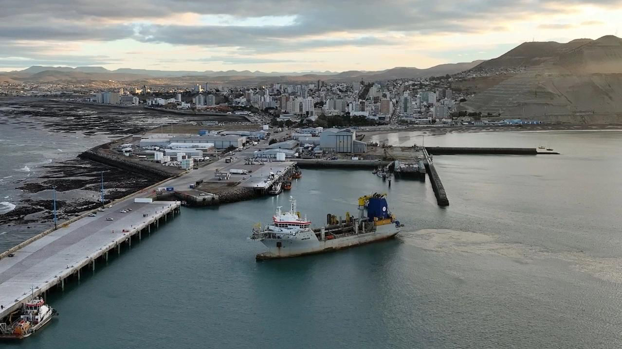 Finalizó la obra del dragado del puerto de Comodoro Rivadavia