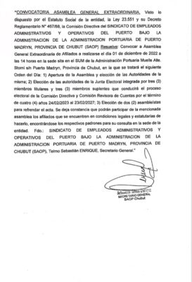 Convocatoria Asamblea General