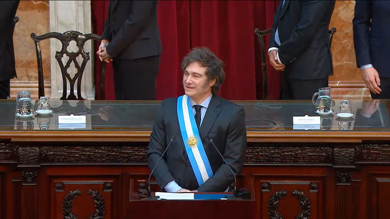 Milei en el Congreso secundado por un fuerte operativo de seguridad