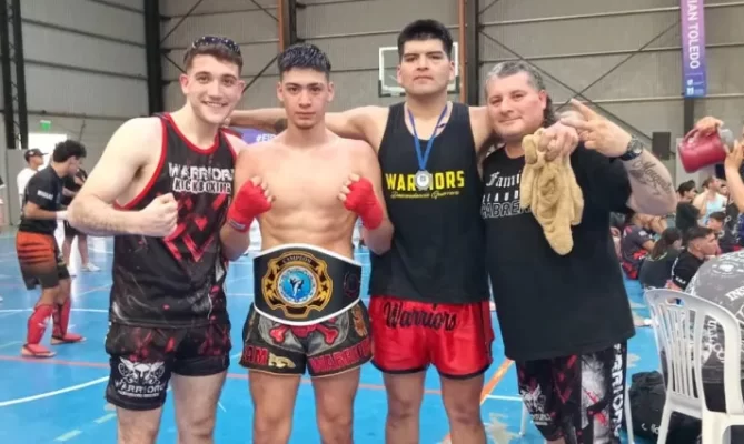 El comodorense Nehuén Benítez se consagró campeón argentino juvenil de kick boxing