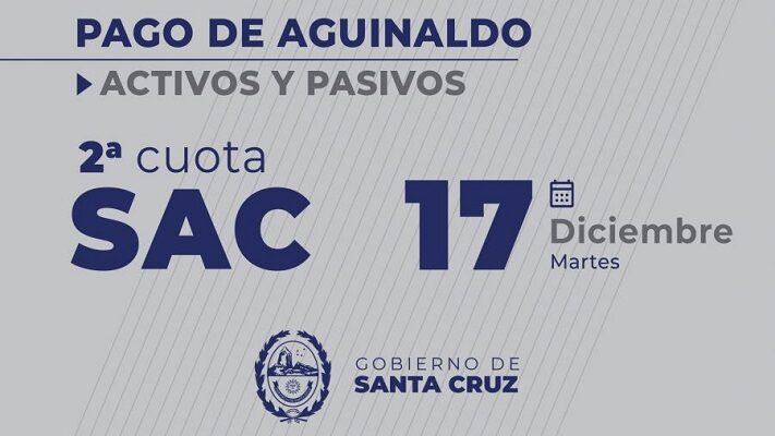 Santa Cruz anunció la fecha de pago del medio aguinaldo de diciembre