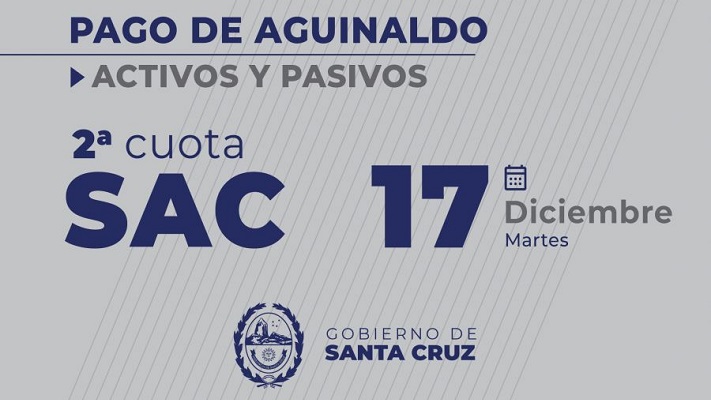 Santa Cruz anunció la fecha de pago del medio aguinaldo de diciembre