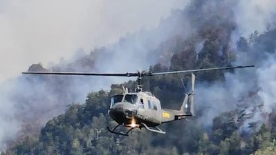 incendio forestal, lago Los manzanos, PARQUE NACIONAL NAHUEL HUAPI, Río Negro