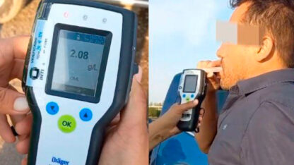 camioneta, conductor, lujan, Multado, TEST DE ALCOHOLEMIA, video, vtv