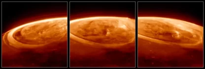 auroras, Júpiter, polos magneticos, webb de la nasa
