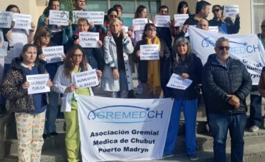 chubut, conflicto, médicos, salud