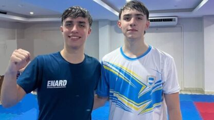 Luka Salesky y Franco Moroncini arrancan su participación en el Sudamericano de Karate en Brasil