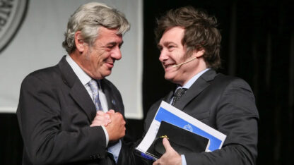 Javier Milei, Mesa de Enlace, nicolás pino, retenciones