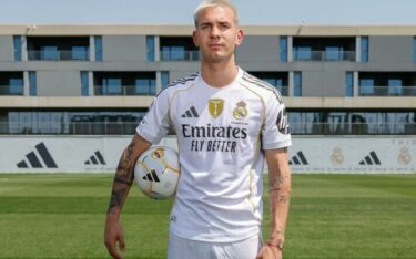 Franco Mastantuono fue presentado oficialmente en el Real Madrid de España