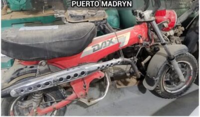 Etiquetas: Madryn, moto, policía