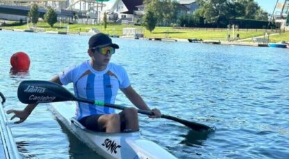 El chubutense Alessandro Russo hizo su debut en el Mundial de Canotaje en Hungría