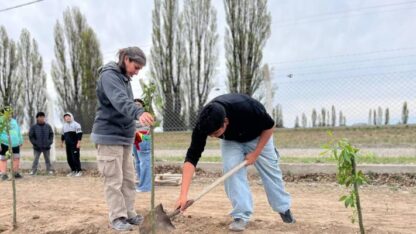 Con la plantación de 100 árboles, 28 de Julio avanza en su plan de forestación