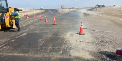 Ultiman detalles en la obra de la rotonda de acceso a Puerto Madryn