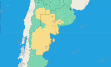 Casi todo Chubut bajo alerta amarilla por tormentas muy fuertes