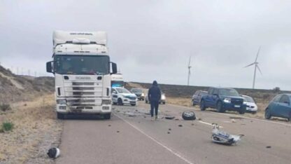 Choque en la doble trocha Trelew-Puerto Madryn deja dos personas lesionadas