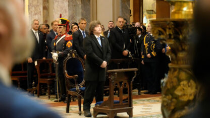 Milei encabezó la ceremonia en conmemoración del 25 de Mayo