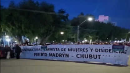 Gran convocatoria en la marcha Ni Una Menos en Puerto Madryn