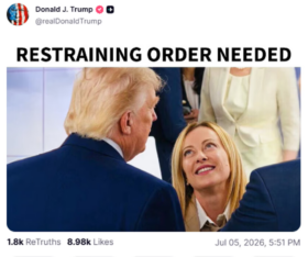 Ahora Trump se burla de Meloni