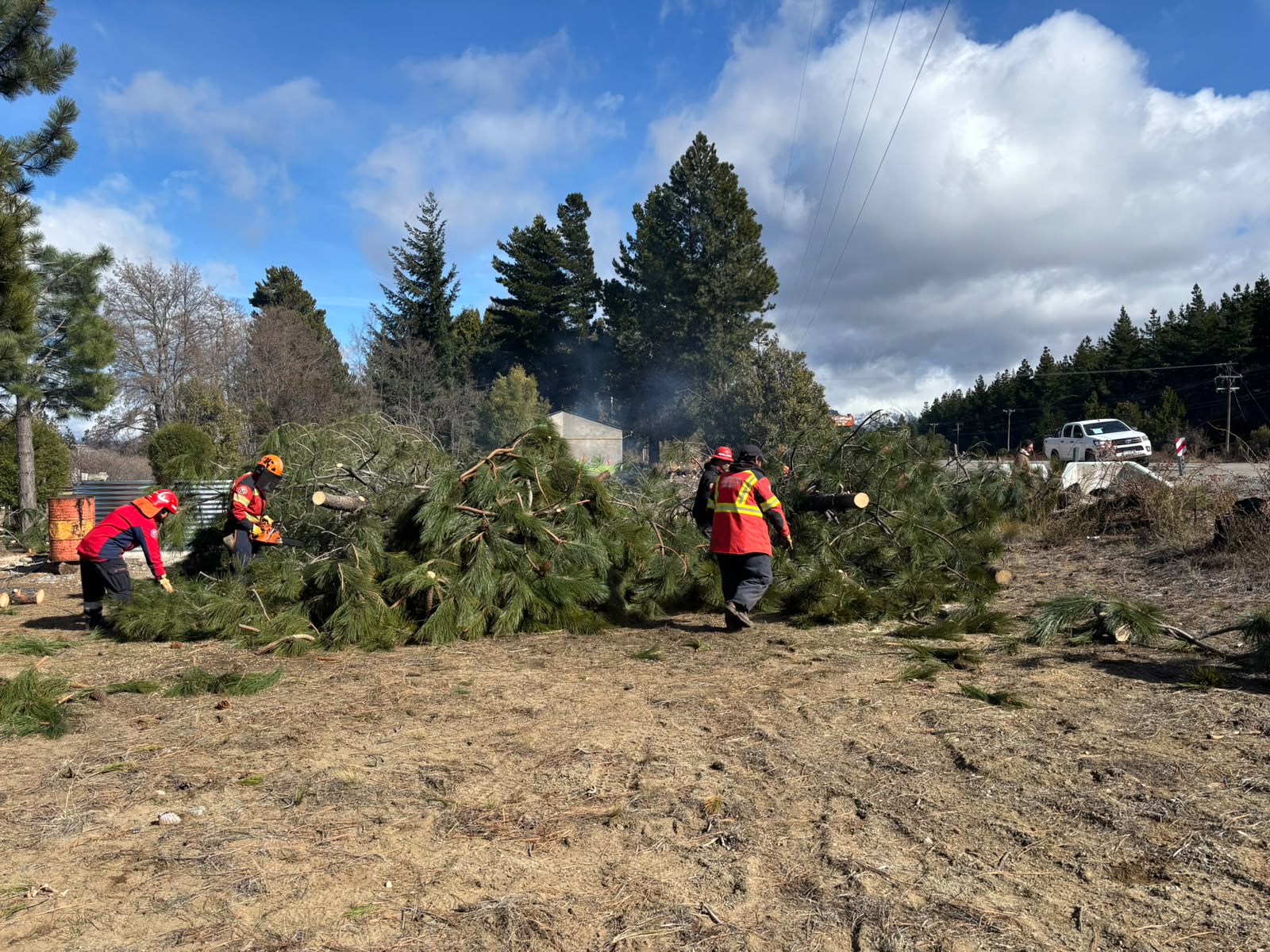 Tareas preventivas de incendios en Chubut
