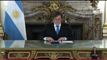 Javier Milei anunció sanciones para empresas que operen en Malvinas