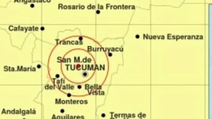 Un sismo de magnitud 5 sacudió Tucumán